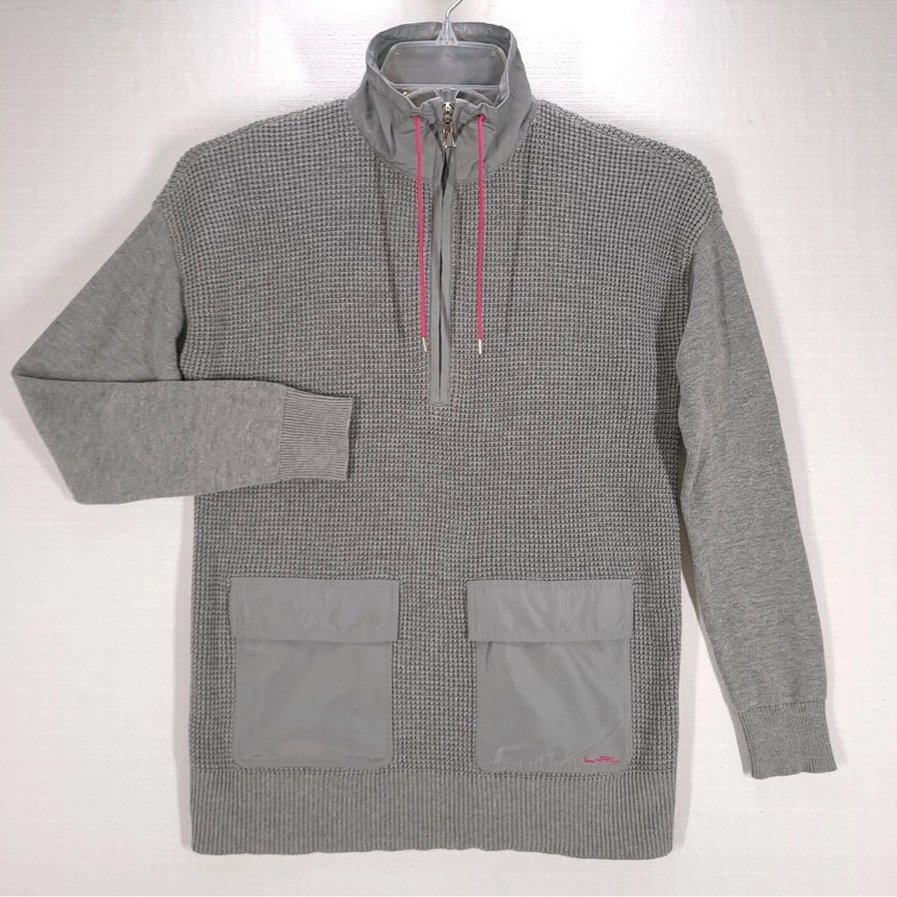 Lauren by Ralph Lauren Waffle Knit 1/4 Zip Pullover